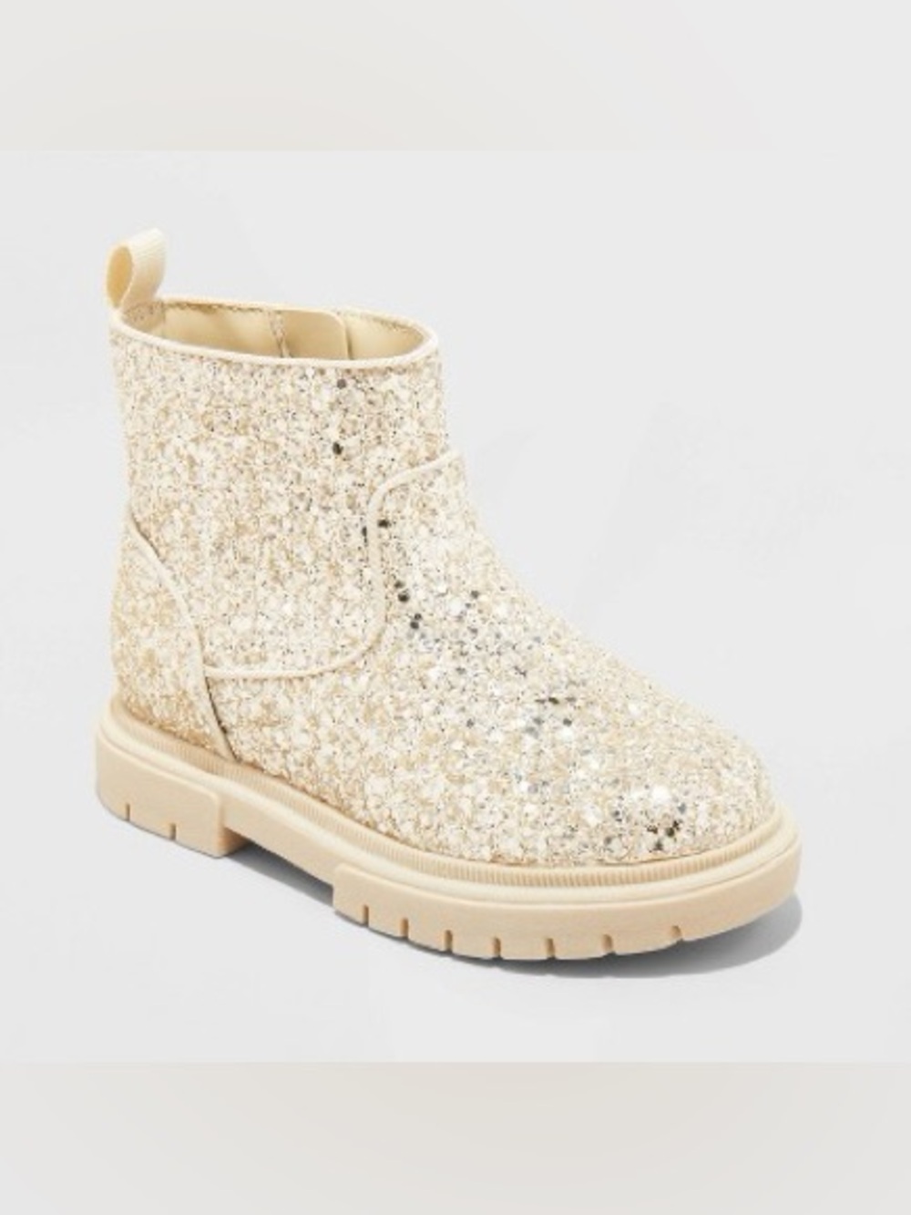 Cat & Jack™ Arlo Shearling Style Boots, toddler girl size 8, zipper closure